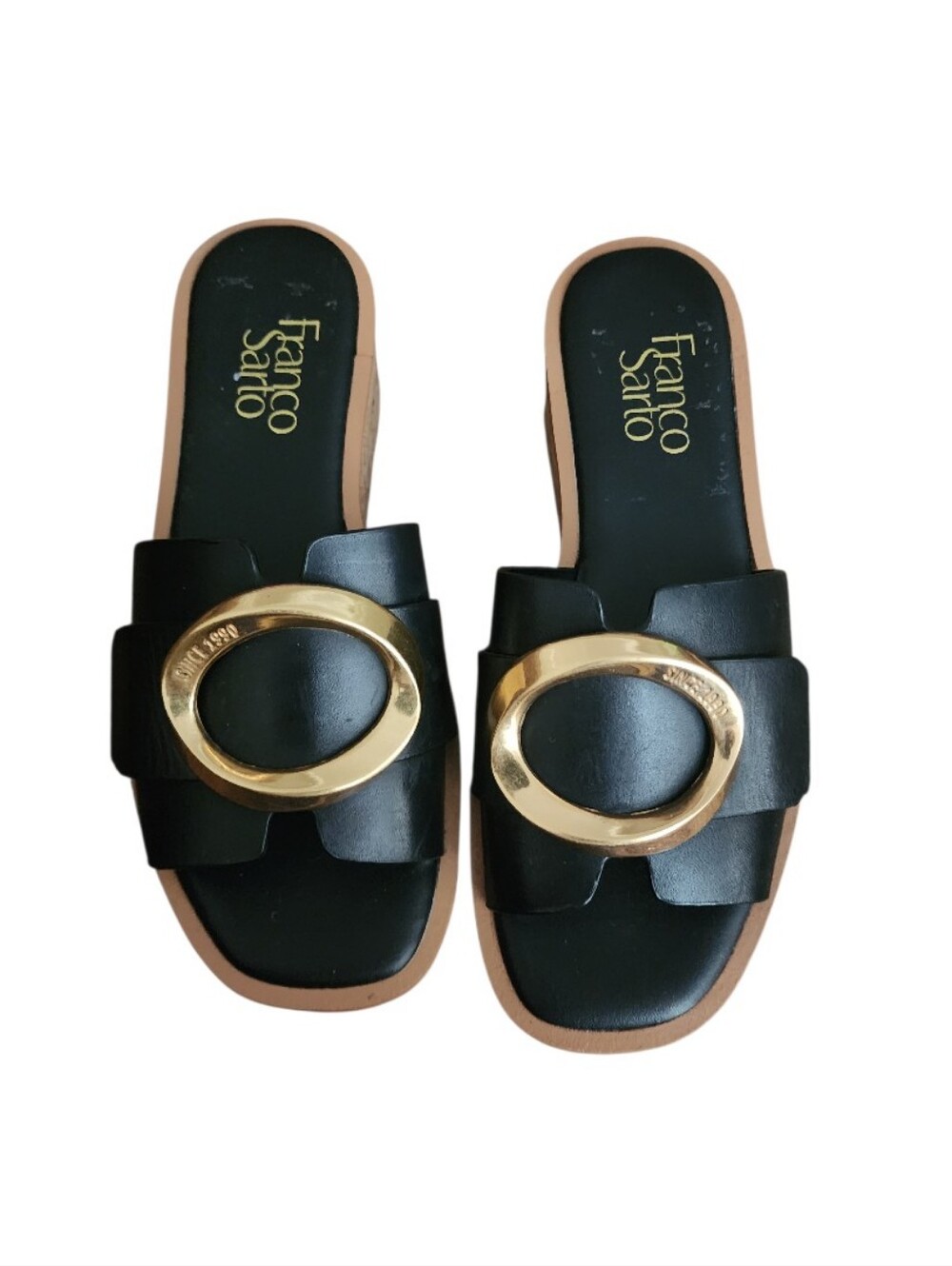 Franco Sarto Cork Sole Slides Nwot